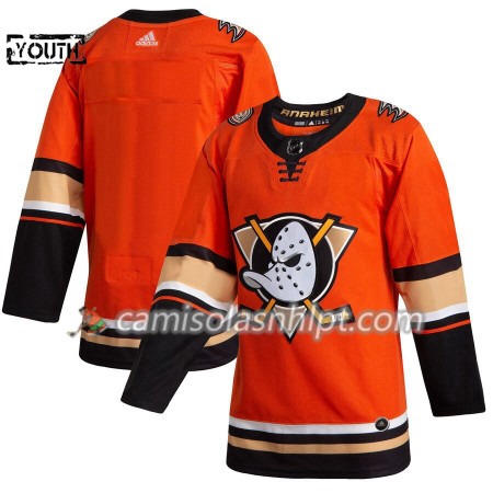 Camisola Anaheim Ducks Blank Adidas 2019-2020 Laranja Authentic - Criança